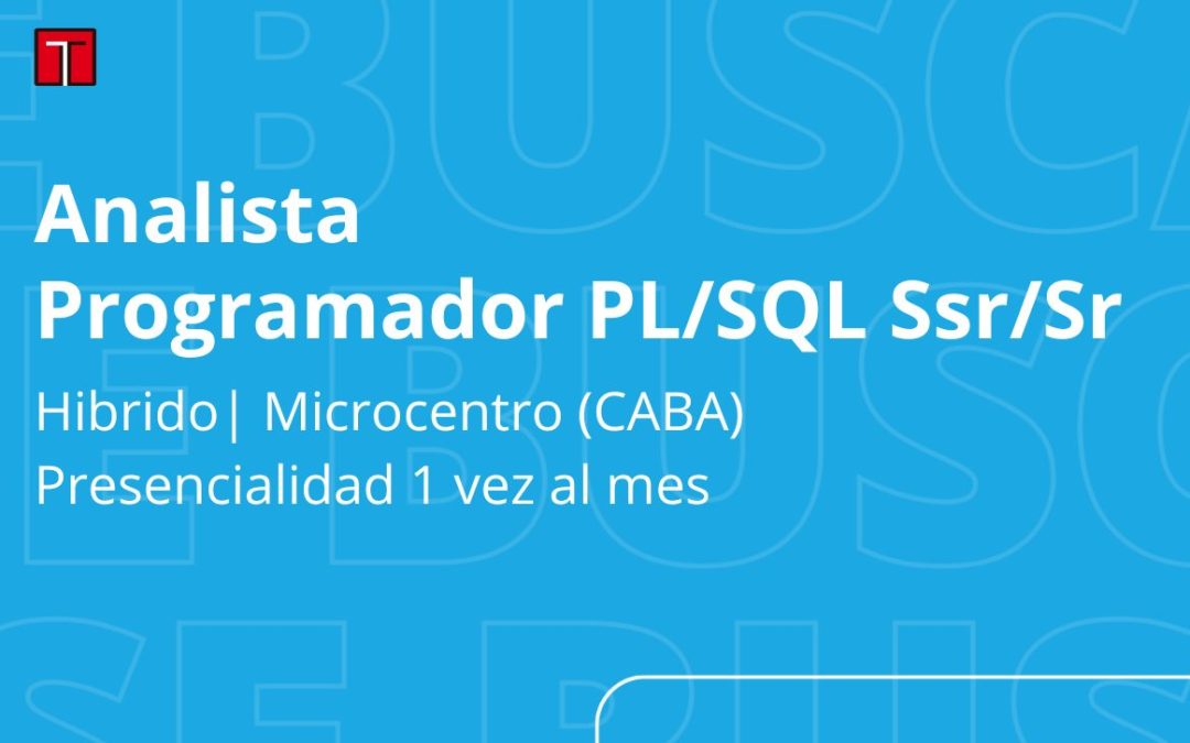 Analista Programador PL/SQL Ssr/Sr